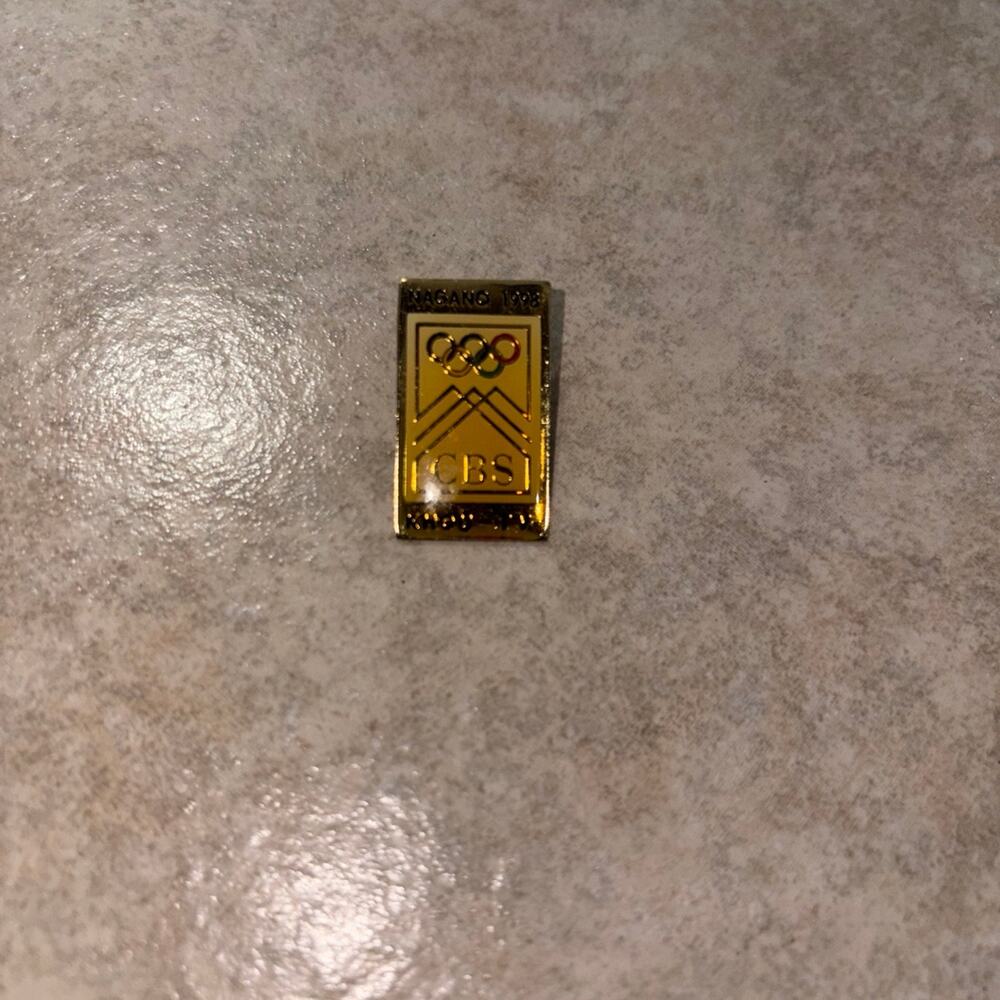 Vintage Olympics 1998 CBS Pin Nagano Japan